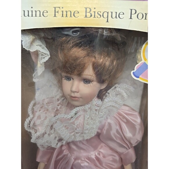 Jenny Faith Collection Genuine Fine Bisque Porcelain Doll Blue Eyes Red Hair - Picture 2 of 5